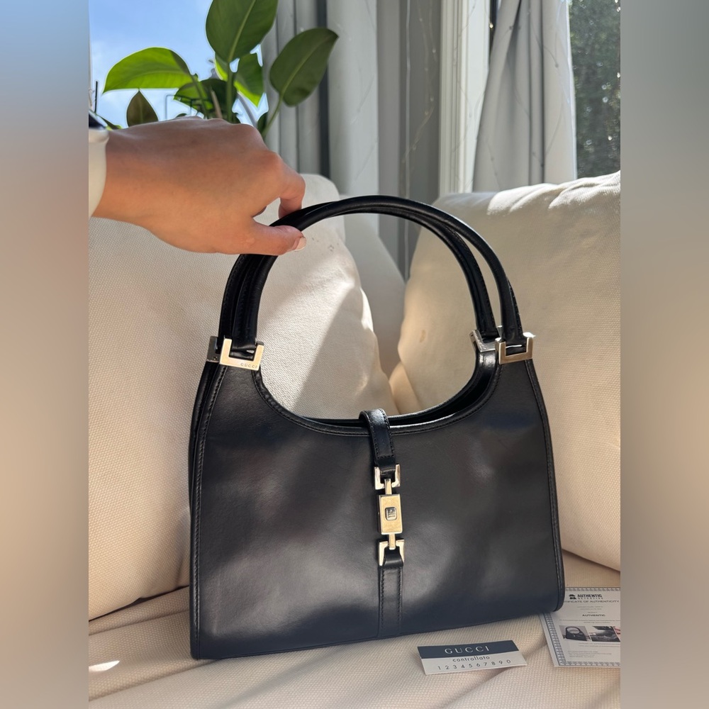 Gucci Black Jackie Leather Handbag